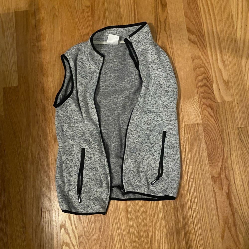 Grey fleece vest